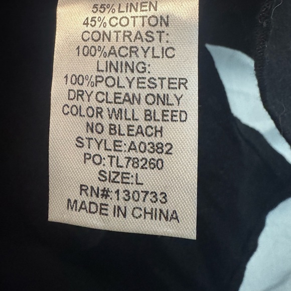 Umgee Black Top with Colorful Crochet Sleeves - Picture 6 of 6